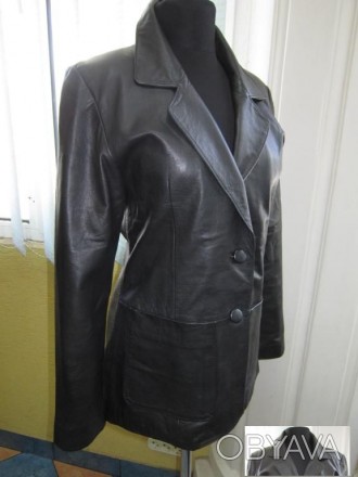 Модная  женская кожаная куртка-пиджак JOY.  Лот 112