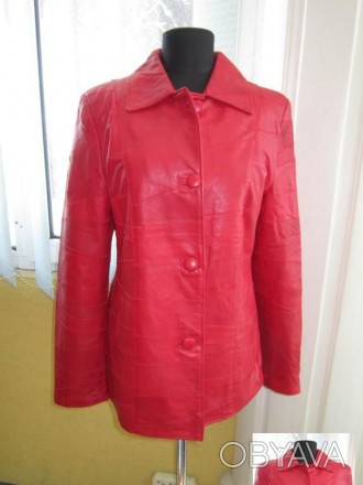 Модная оригинальная женская кожаная куртка. Лот 114