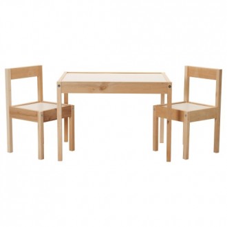 ИКЕА IKEA "ЛАТТ" Стол детский с 2 стульями, белый, сосна Арт 501.784.11 ПОД ЗАКА. . фото 2