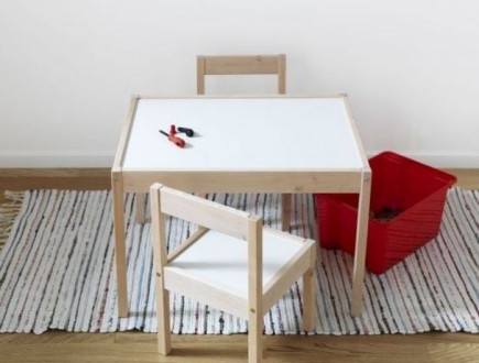 ИКЕА IKEA "ЛАТТ" Стол детский с 2 стульями, белый, сосна Арт 501.784.11 ПОД ЗАКА. . фото 6