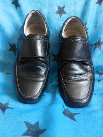 Кожаные черные туфли мальчику ( Mocassino Fatto a Mano Italy ) по стельке 20 см,. . фото 4