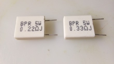 Нові неіндуктивні керамічні резистори 5 Вт 0.33 Ом (вертикальні виводи). Ціна за. . фото 3