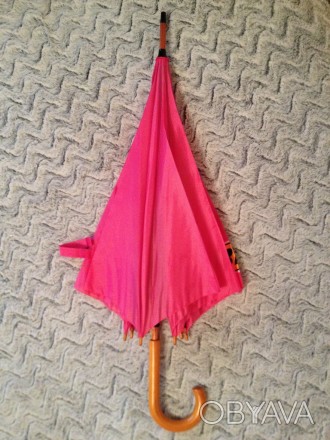 Совершенно новый зонт. Качество отличное, прочный, ручка с дерева, конструкция м. . фото 1