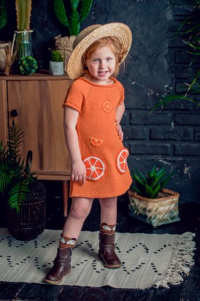 детское летнее вязанное платье с карманами- апельсинками

Яркое и необычное пл. . фото 4