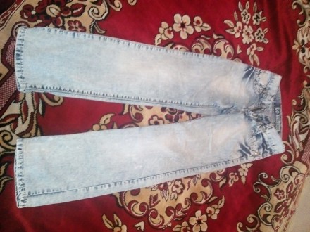 Продам летние джинсы на мальчика,100% коттон,длина по внешнему шву 90 см,по внут. . фото 4