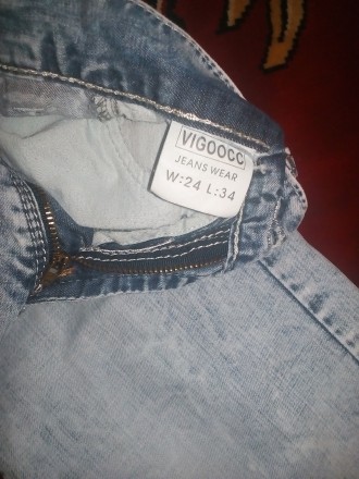 Продам летние джинсы на мальчика,100% коттон,длина по внешнему шву 90 см,по внут. . фото 6