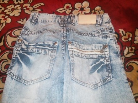 Продам летние джинсы на мальчика,100% коттон,длина по внешнему шву 90 см,по внут. . фото 2