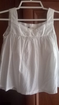 Легенька, біленька блузка, х/б,від H&M, для дівчинки 2-4р., у відмінному стані. . . фото 2