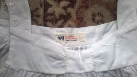 Легенька, біленька блузка, х/б,від H&M, для дівчинки 2-4р., у відмінному стані. . . фото 4
