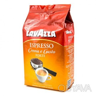 Кофе в зернах Lavazza Crema e Gusto gusto forte - смесь зерен для любителей креп. . фото 1