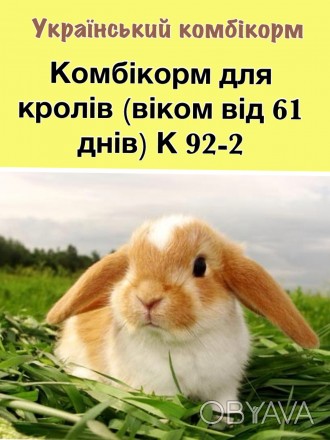 Комбікорм для кролів К 92-2 (від 60 днів і більше)
Комбікорм для кролів К 92-2 . . фото 1