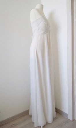 Очень нежное свадебное платье из воздушного шифона молочного цвета с подкладкой . . фото 6