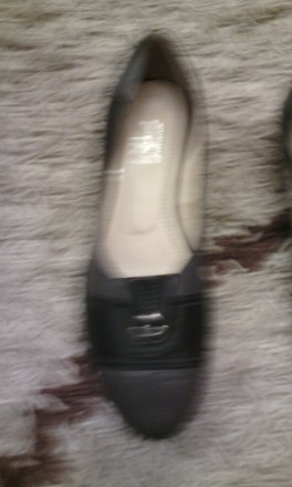 Продам туфли женские серо- черные, натуральная кожа. Размер 42, длина по стелька. . фото 3