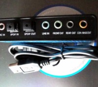 Аудио адаптер USB в надежном алюминиевом корпусе с качеством звука высокой верно. . фото 3