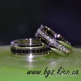 Обручальные кольца с черными бриллиантами http://bgs.kiev.ua/koltsa-s-chernymi-b. . фото 1