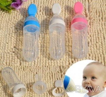 Бутылочка с ложкой для кормления вашего малыша, очень удобно взять с собой на пр. . фото 1