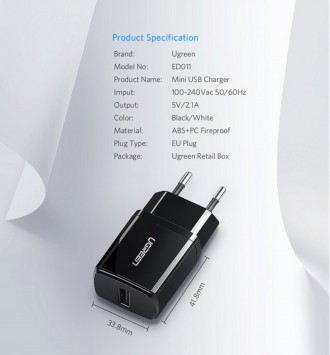 Продаються нові якісні зарядні пристрої AC 220В з USB портом - вихідна напруга 5. . фото 11