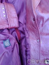 Куртка натур кожа бордо ( цвет спелой черешни), в очень хорошем состоянии'р 52-5. . фото 6