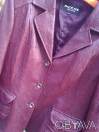 Куртка натур кожа бордо ( цвет спелой черешни), в очень хорошем состоянии'р 52-5. . фото 3