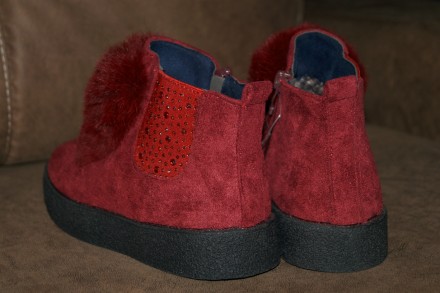 Стильные демисезонные ботинки бордового цвета. Обеспечат комфорт и удобство Ваше. . фото 6
