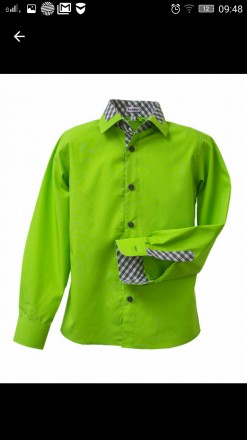 Красивая рубашка зелёного цвета в отличном состоянии. Бренд: Frantolino. Состав:. . фото 2