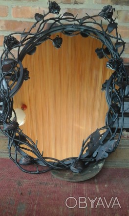 Кованое зеркало с элементами художественной ковки ручная работа. . фото 1