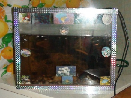 Продам акваріум з рибками (гупії), разом з обігрівачем, градусником, камінцями. . . фото 3