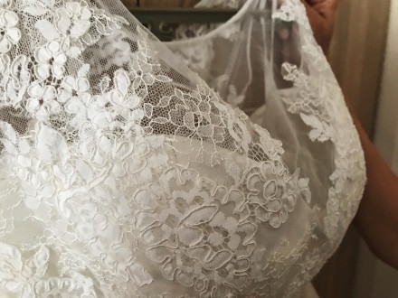 Продаю своё чудесное свадебное платье (ниже колен, в отличном состоянии, б/у 1 р. . фото 6