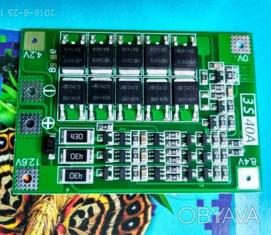 BMS 3S 40-80А, 12.6V Контроллер заряда разряда с балансиром, плата защиты Li-Ion. . фото 1
