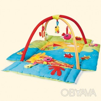 Прекрасный игровой коврик Дно океана. Для малыша развивающий и занимающий, яркий. . фото 1