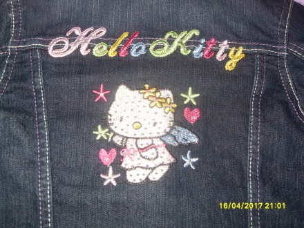Продам гарнесеньку джинсову курточку Hello Kitty на дівчинку віком приблизно 2-5. . фото 5