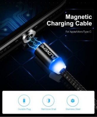 Кабель магнитный зарядка Apple iPhone Lightning качество Floveme 2.1 A

Магнит. . фото 7