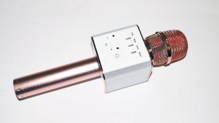 Микрофон Q9 портативный караоке с динамиком с чехлом (Розовый)
Портативный Кара. . фото 5