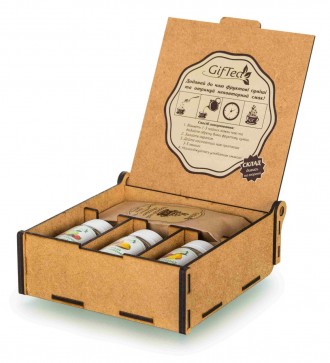 Подарочный набор чая в стильной деревянной коробочке с тематической гравировкой . . фото 4