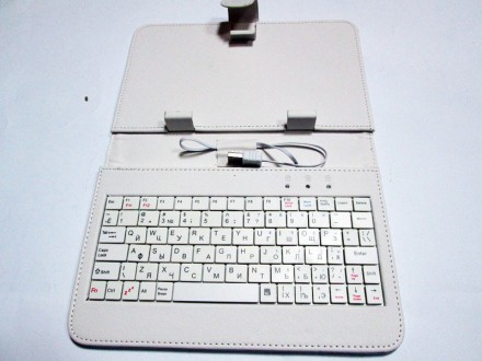 Чехол клавиатура для планшета 7 EN-Rus USB Белый
Отличный чехол с качественной . . фото 6