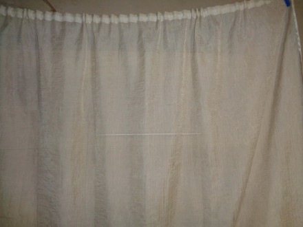 Продается новая тюль бежевого цвета с красивым кружевом на шторной ленте, ткань . . фото 6