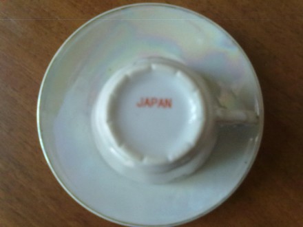 Новый кофейный сервиз, фарфор (Japan), блюдце-6 шт, чашки-6 шт., 
(высота чашки. . фото 6