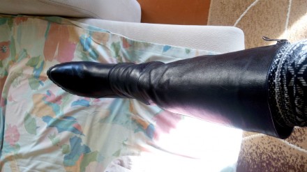 Продам зимние кожаные сапоги (новые)39 размер, цвет – антрацит (темно сине-черно. . фото 4