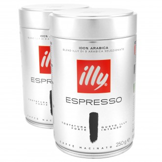 Кофе Illy Espresso Dark — молотая смесь из девяти элитных сортов арабики, зерна . . фото 2