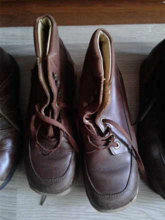 Взуття для хлопчика з моїх дітей шкіряне добротне :черевики шкіряні коричневого . . фото 2