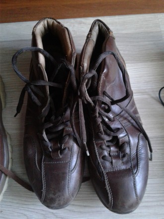 Взуття для хлопчика з моїх дітей шкіряне добротне :черевики шкіряні коричневого . . фото 4