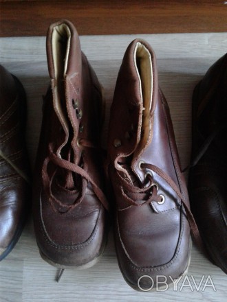 Взуття для хлопчика з моїх дітей шкіряне добротне :черевики шкіряні коричневого . . фото 1
