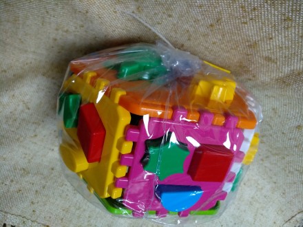 Куб "Умный - малыш" шестигранный - яркая развивающая игрушка для малышей. Грани . . фото 4