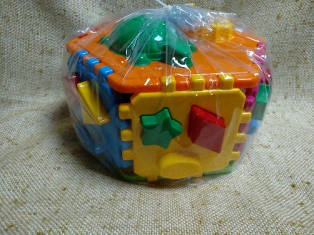 Куб "Умный - малыш" шестигранный - яркая развивающая игрушка для малышей. Грани . . фото 5