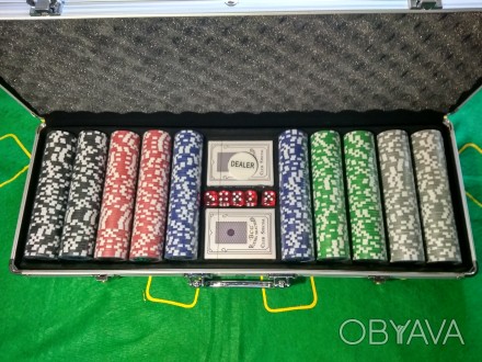 Покерный набор на 500 фишек с номиналом новый для большой компании

В набор вх. . фото 1