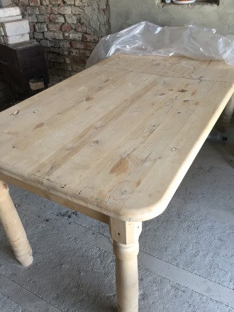 Новый деревянный стол с ольхи. 
Размеры : ДШВ 2,45/90/78. Можно раздвинуть стол. . фото 2
