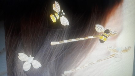 Заколка невидимка (пчёлка) - очень нежное и красивое украшение для Ваших волос. . . фото 3