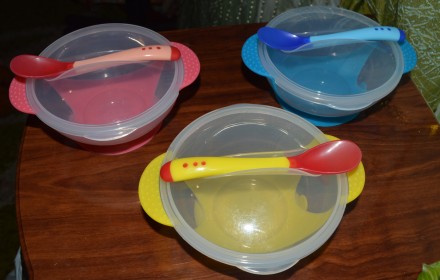 Предлагаю наборы детской посуды для кормления малыша с термодатчиком (когда темп. . фото 3