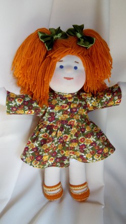 Кукла текстильная ручной работы. Высота 36 см. Не содержит вредных клеев и напол. . фото 4