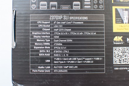 Материнська плата GIGABYTE Z370XP SLI (rev. 1.0) LGA 1151 Intel Z370 HDMI SATA 6. . фото 6